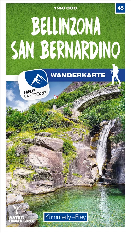 Switzerland, Bellinzona, San Bernardino, No. 45, hiking map 1:40'000