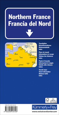 Frankreich Nord Strassenkarte 1:600 000
