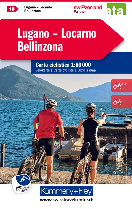 Switzerland, Lugano, Locarno, Bellinzona, Nr. 16, cycling map 1:60'000