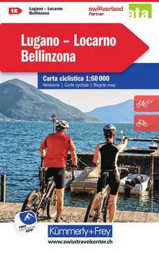 Schweiz, Lugano, Locarno, Bellinzona, Nr. 18, Velokarte 1:60'000