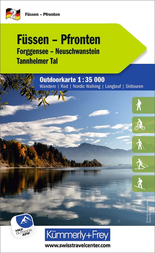Germany, Füssen - Pfronten, Nr. 2, Outdoor map 1:35'000 Germany, Füssen - Pfronten, Nr. 2, Outdoor map 1:35'000