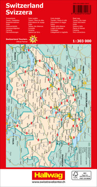 Suisse Carte routière 1:303 000