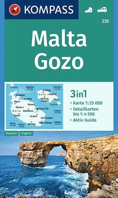 KOMPASS Wanderkarte 235 Malta, Gozo 1:25.000 KOMPASS Wanderkarte 235 Malta, Gozo 1:25.000