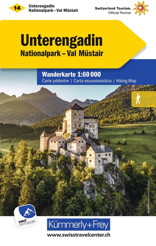 Schweiz, Unterengadin, Nr. 14, Wanderkarte 1:60'000 Schweiz, Unterengadin, Nr. 14, Wanderkarte 1:60'000