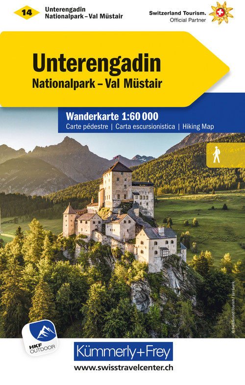 Schweiz, Unterengadin, Nr. 14, Wanderkarte 1:60'000