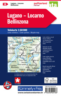 Suisse, Lugano, Locarno, Bellinzona, No. 18, carte cycliste 1:60'000 Suisse, Lugano, Locarno, Bellinzona, No. 18, carte cycliste 1:60'000