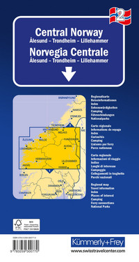 Central Norway, Ålesund, Trondheim, Lillehammer, Nr. 02, Strassenkarte 1:335'000