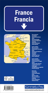 France, Carte routière 1:1Mio.