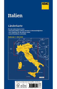 ADAC Länderkarte Italien 1:650.000 ADAC Länderkarte Italien 1:650.000
