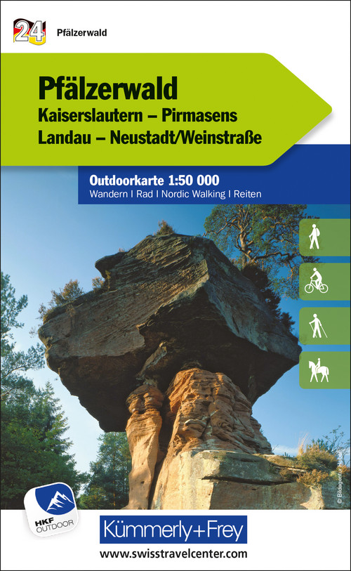 24 Pfälzerwald, Outdoorkarte Deutschland 1:50 000