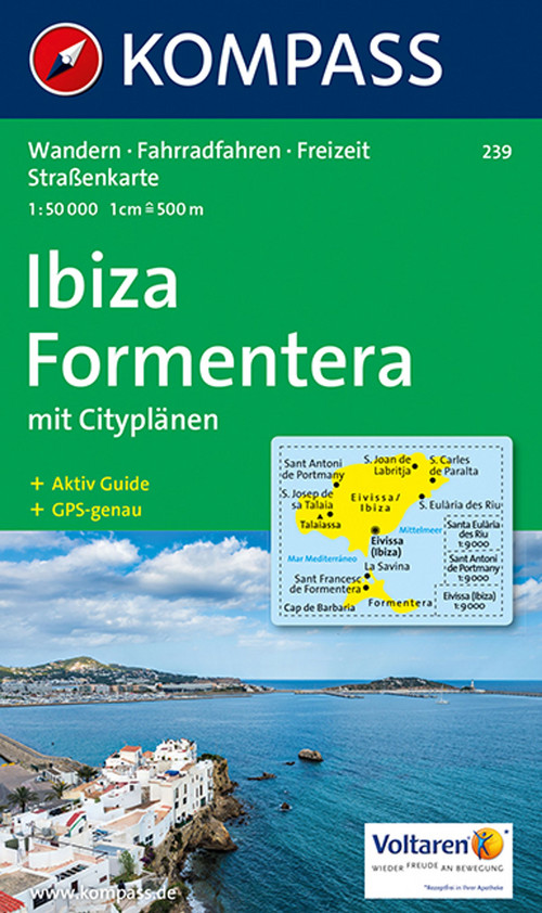KOMPASS Wanderkarte 239 Ibiza, Formentera