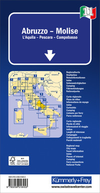 Abruzzen - Molise, Nr. 11, Regionalstrassenkarte 1:200'000 Abruzzen - Molise, Nr. 11, Regionalstrassenkarte 1:200'000