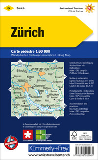 Schweiz, Zürich, Nr. 06, Wanderkarte 1:60'000 Schweiz, Zürich, Nr. 06, Wanderkarte 1:60'000