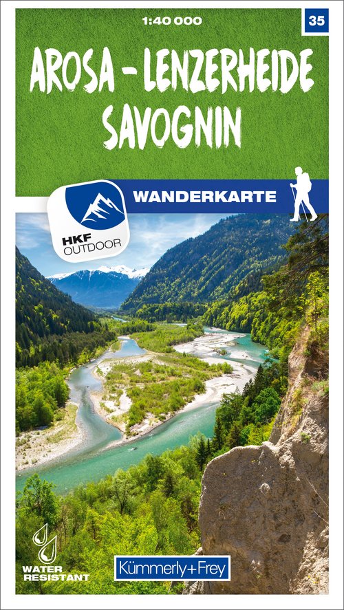 Suisse, Arosa - Lenzerheide - Savognin, No. 35, Carte pédestre 1:40'000