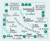 KOMPASS Wanderkarte 654 Cortina d'Ampezzo, Dolomiti Ampezzane, Monte Antelao 1:25.000