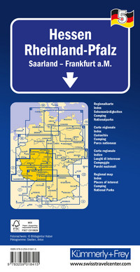 Deutschland, Hessen, Rheinland-Pfalz, Nr. 5, Strassenkarte 1:275'000 Deutschland, Hessen, Rheinland-Pfalz, Nr. 5, Strassenkarte 1:275'000