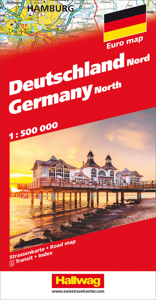Deutschland Nord Strassenkarte 1:500 000