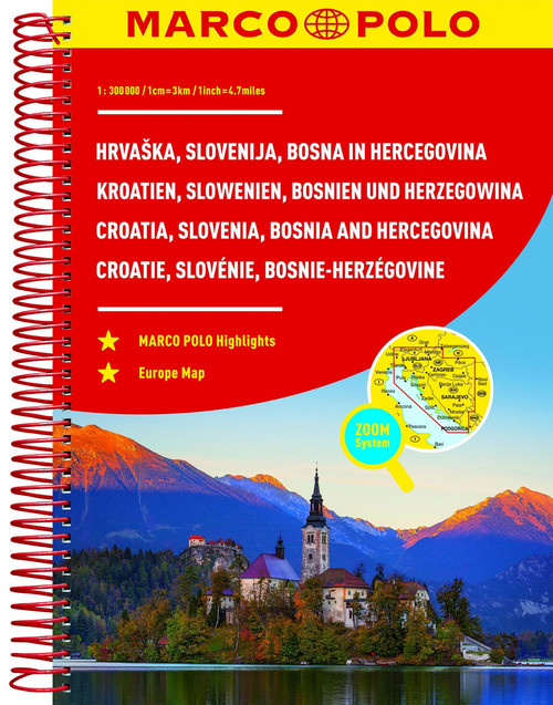 MARCO POLO Reiseatlas Kroatien, Slowenien, Bosnien und Herzegowina 1:300 000