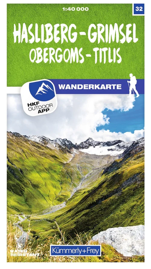 Switzerland, Hasliberg - Grimsel, Obergoms - Titlis, No. 32, Hiking map 1:40'000 Switzerland, Hasliberg - Grimsel, Obergoms - Titlis, No. 32, Hiking map 1:40'000
