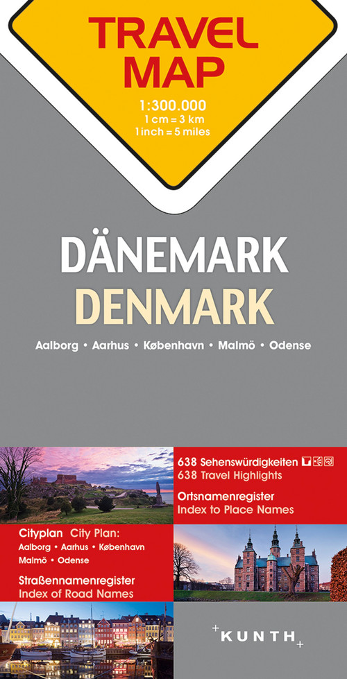 KUNTH TRAVELMAP Dänemark 1:300.000