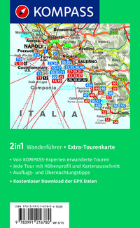KOMPASS Wanderführer Golf von Neapel, Ischia, Capri, Halbinsel Sorrent, Amalfi-Küste und Cilento, 60 Touren mit Extra-Tourenkarte