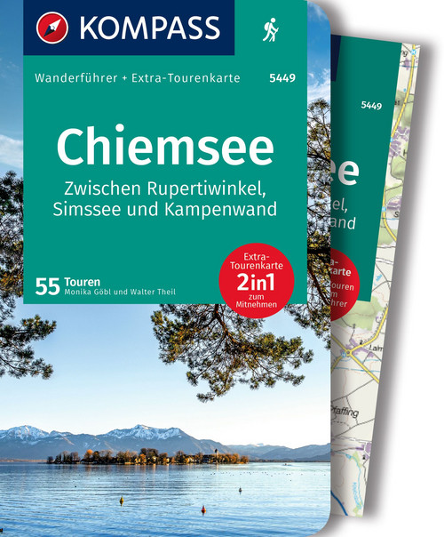 KOMPASS Wanderführer Chiemsee, Zwischen Rupertiwinkel, Simssee und Kampenwand, 55 Touren