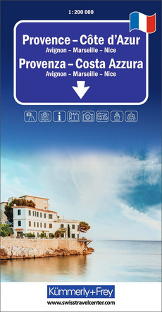 France, Provence, Côte d'Azur, Regional Road Map 1:200'000