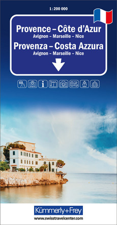 Frankreich, Provence, Côte d'Azur, Regionalstrassenkarte 1:200'000