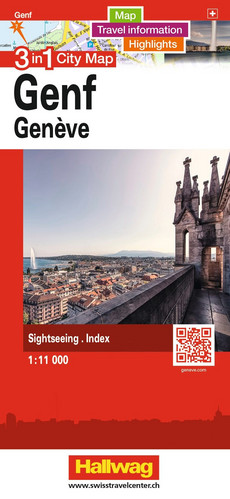 Suisse, Genève, Carte 3 en 1 de la ville 1:11'000