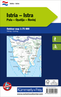 Croatia, Istria, Outdoor Map 1:75'000 Croatia, Istria, Outdoor Map 1:75'000