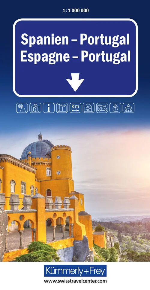 Espagne, Portugal, carte routière 1:1 000 000