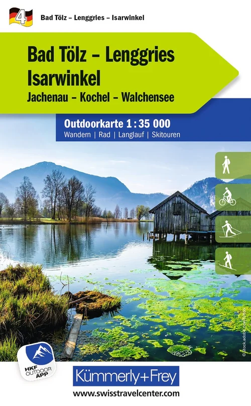 Allemagne 2025, Bad Tölz, Lenggries, Isarwinkel, Nr. 4, carte outdoor 1:35 000 Allemagne 2025, Bad Tölz, Lenggries, Isarwinkel, Nr. 4, carte outdoor 1:35 000