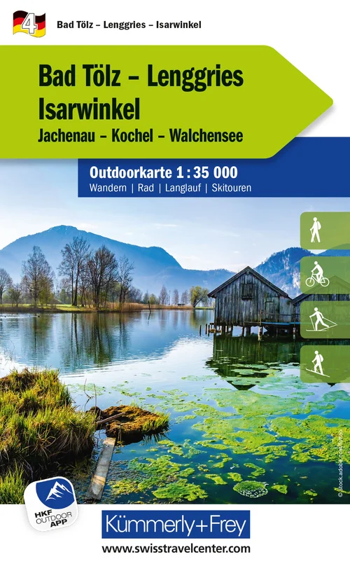 Allemagne 2025, Bad Tölz, Lenggries, Isarwinkel, Nr. 4, carte outdoor 1:35 000