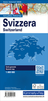 Schweiz politische Karte 1:600'000