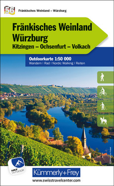 Deutschland, Fränkisches Weinland - Würzburg, Nr. 56, Outdoorkarte 1:50'000