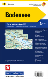 Schweiz, Bodensee, Nr. 02, Wanderkarte 1:60'000 Schweiz, Bodensee, Nr. 02, Wanderkarte 1:60'000