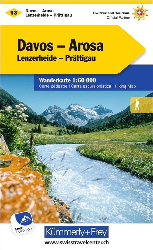 Schweiz, Davos - Arosa, Nr. 13, Wanderkarte 1:60'000 Schweiz, Davos - Arosa, Nr. 13, Wanderkarte 1:60'000