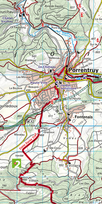 Switzerland, Jura - Ajoie, No. 4, Hiking Map 1:40,000 Switzerland, Jura - Ajoie, No. 4, Hiking Map 1:40,000