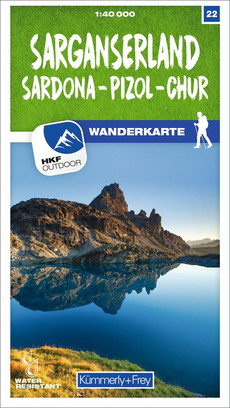 Schweiz, Sarganserland, Nr. 22, Wanderkarte 1:40'000