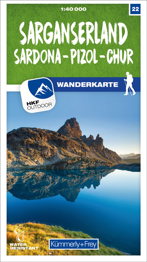 Schweiz, Sarganserland, Nr. 22, Wanderkarte 1:40'000