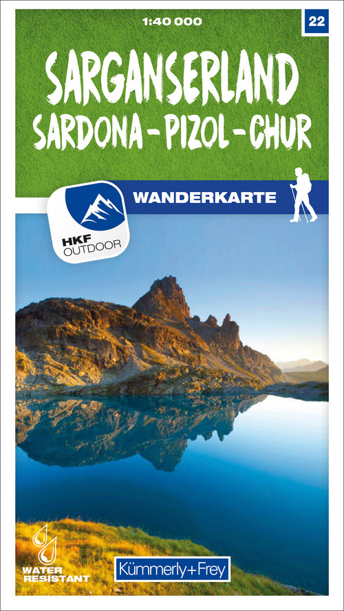 Switzerland, Sarganserland Region, No. 22, Hiking Map 1:40'000