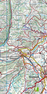 Schweiz, Simmental, Gruyère, Gstaad; Nr. 29, Wanderkarte 1:40'000