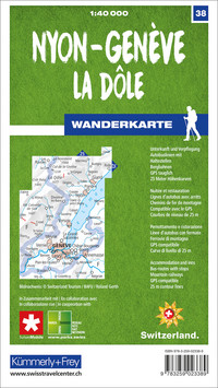 Schweiz, Nyon, Genève, Nr. 38, Wanderkarte 1:40'000 Schweiz, Nyon, Genève, Nr. 38, Wanderkarte 1:40'000