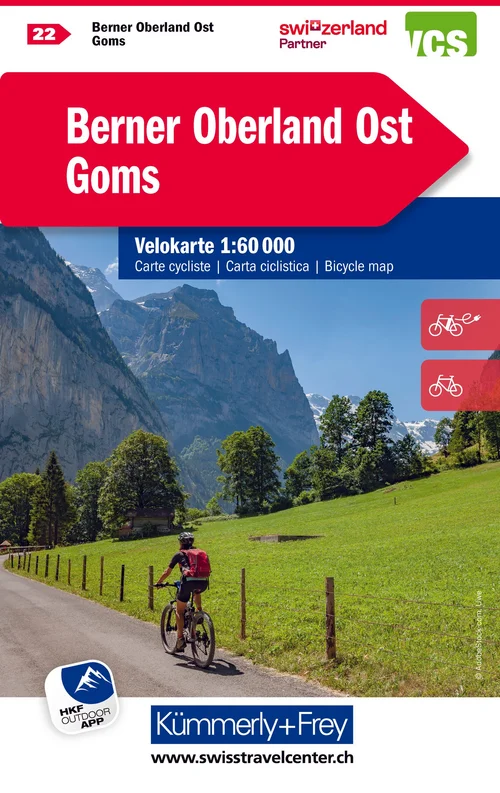 Switzerland, Berner Oberland Ost - Goms, Nr. 22, cycling map 1:60'000