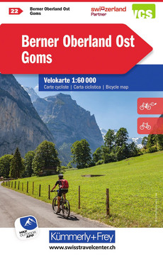 Schweiz, Berner Oberland Ost - Goms, Nr. 22, Velokarte 1:60'000