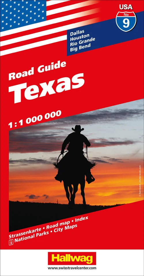 États-Unis, Texas, Nr. 9, Carte routière 1:1Mio.