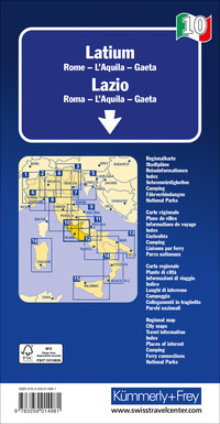 Italien, Latium - Rom Nr. 10, Regionalkarte 1:200 000 Italien, Latium - Rom Nr. 10, Regionalkarte 1:200 000