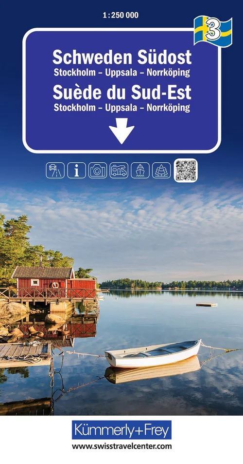 Schweden Südost, Stockholm - Uppsale - Norrköping, Nr. 3, Strassenkarte 1:250'000 Schweden Südost, Stockholm - Uppsale - Norrköping, Nr. 3, Strassenkarte 1:250'000