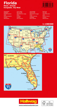 États-Unis, Floride, Nr. 11, Carte routière 1:1Mio.
