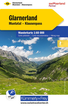 Schweiz, Glarnerland, Muotatal - Klausenpass, Nr. 12, Wanderkarte 1:60'000